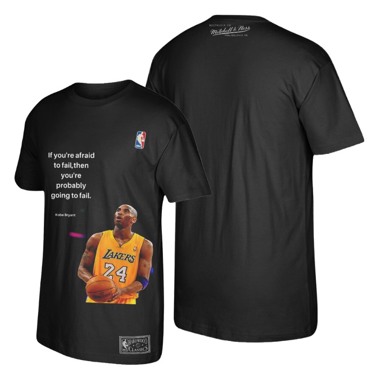 Men's Los Angeles Lakers Kobe Bryant #24 NBA Successful Power Mamba Week Black Basketball T-Shirt YIG4483VQ